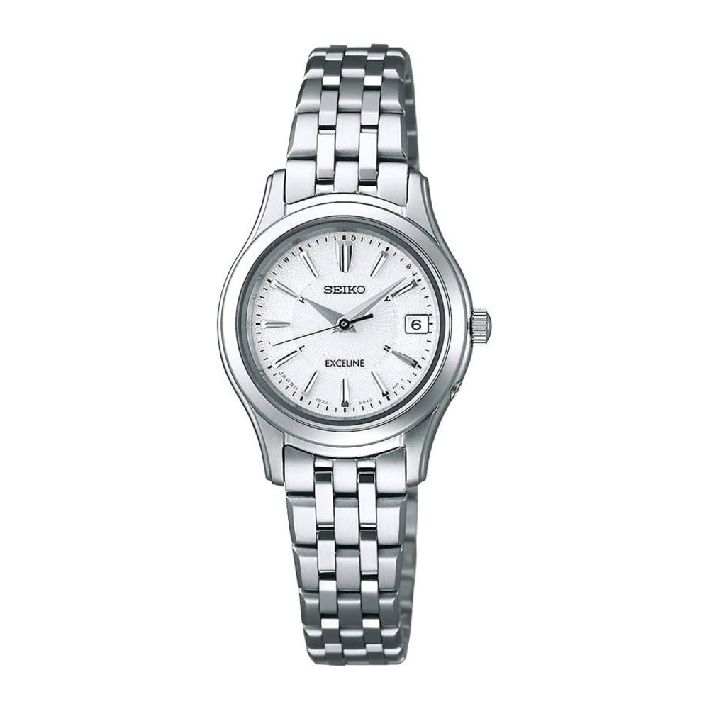 SOLD SEIKO Exceline SWCW023 Solar Radio Silver Women’s Watch